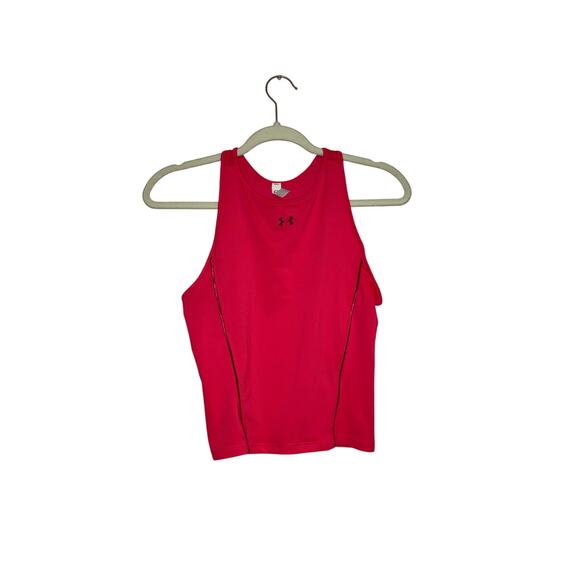 Under Armour HeatGear Hot Pink Racerback Semi Cropped Athletic Tank Size XS - Picture 1 of 6
